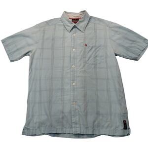 Quick Silver Shirt S Men's Short Sleeve Button Front Plaid